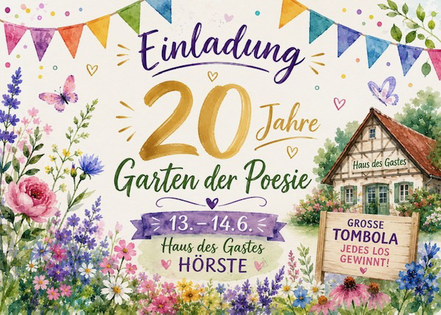 Einladung 20 Jahre Garten der Poesie